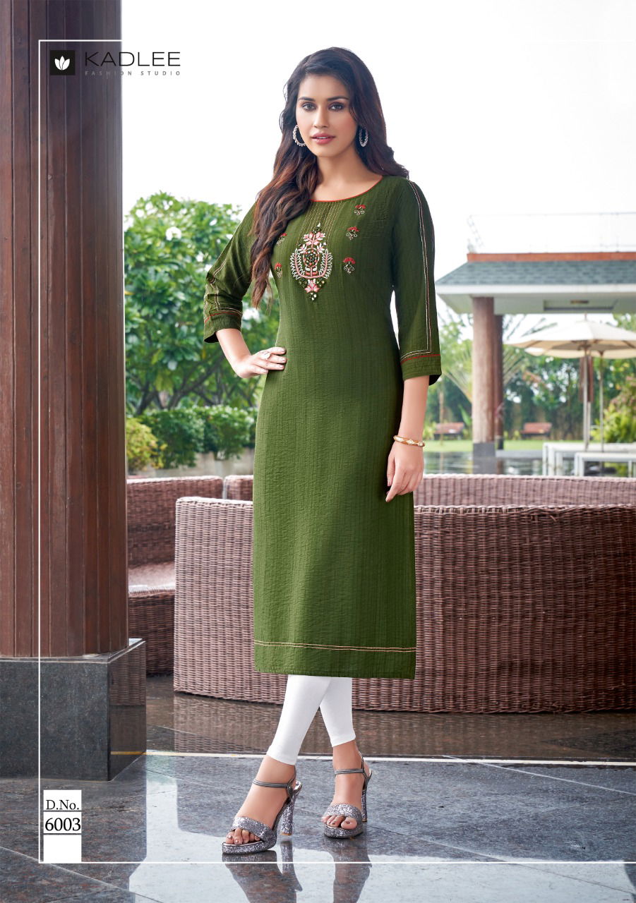 Kadlee Moonlight Fancy Ethnic Wear Pure Cotton Designer Kurti Collection